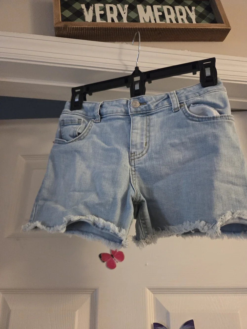 Cat & jack kids light blue denim shorts large L 10/12 girls size